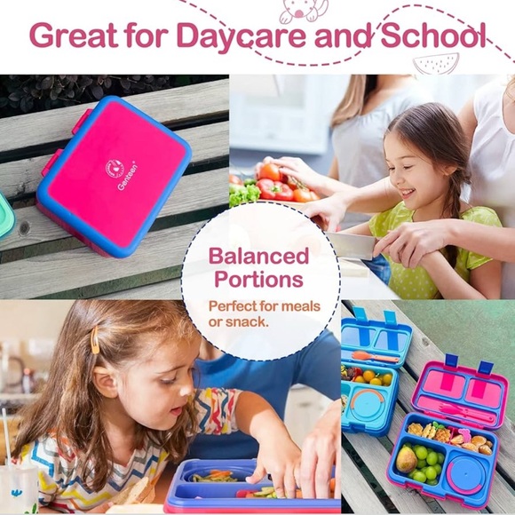 Blue and Pink Lunch Box for Kids - Picture 3 of 6